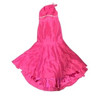 One Shoulder Dress Barbiecore Princess Beads Layers Party Prom Ball Gown Size 14
